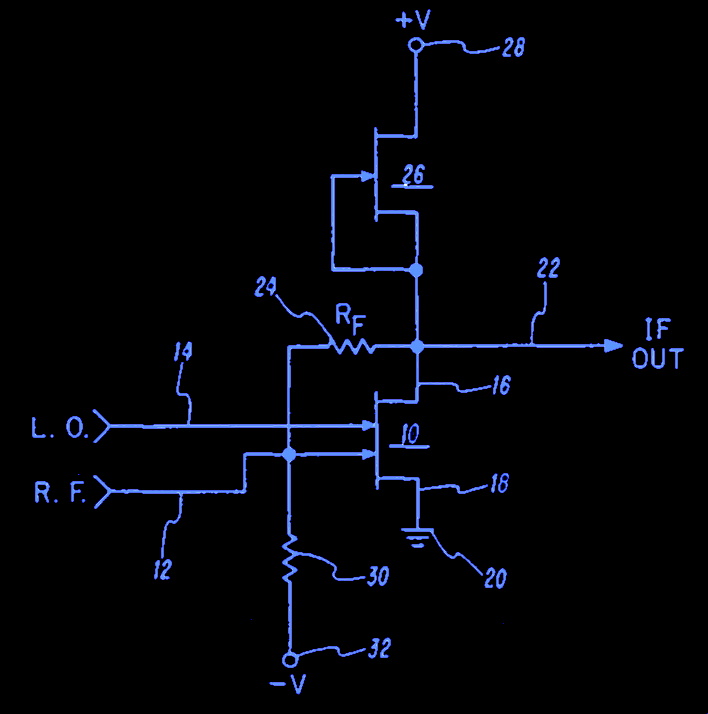 RF circuit schematic from a James P. Young patent